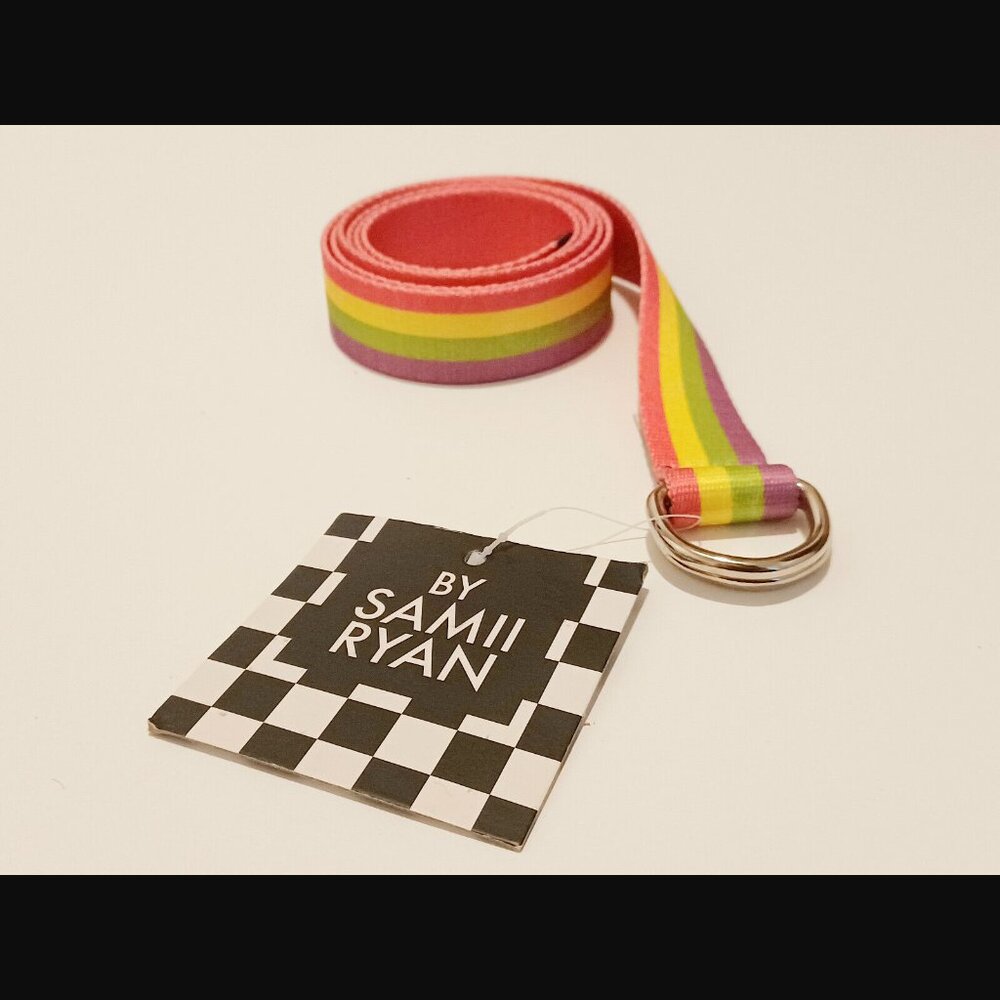 BSR By Samii Ryan Whatever Rainbow OSFM Adjustable Belt NWT